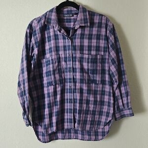 Patagonia Pink and Purple Checkered Shirt